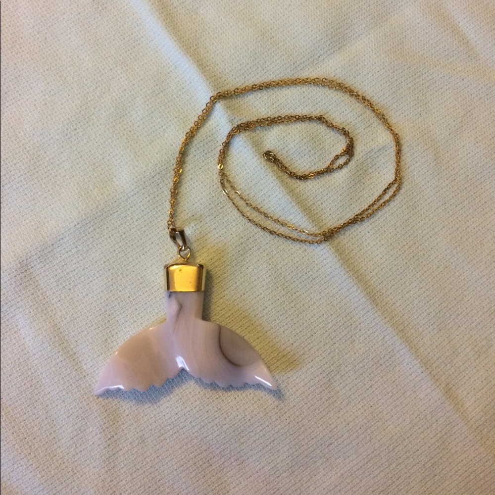 Whale tail pendant necklace