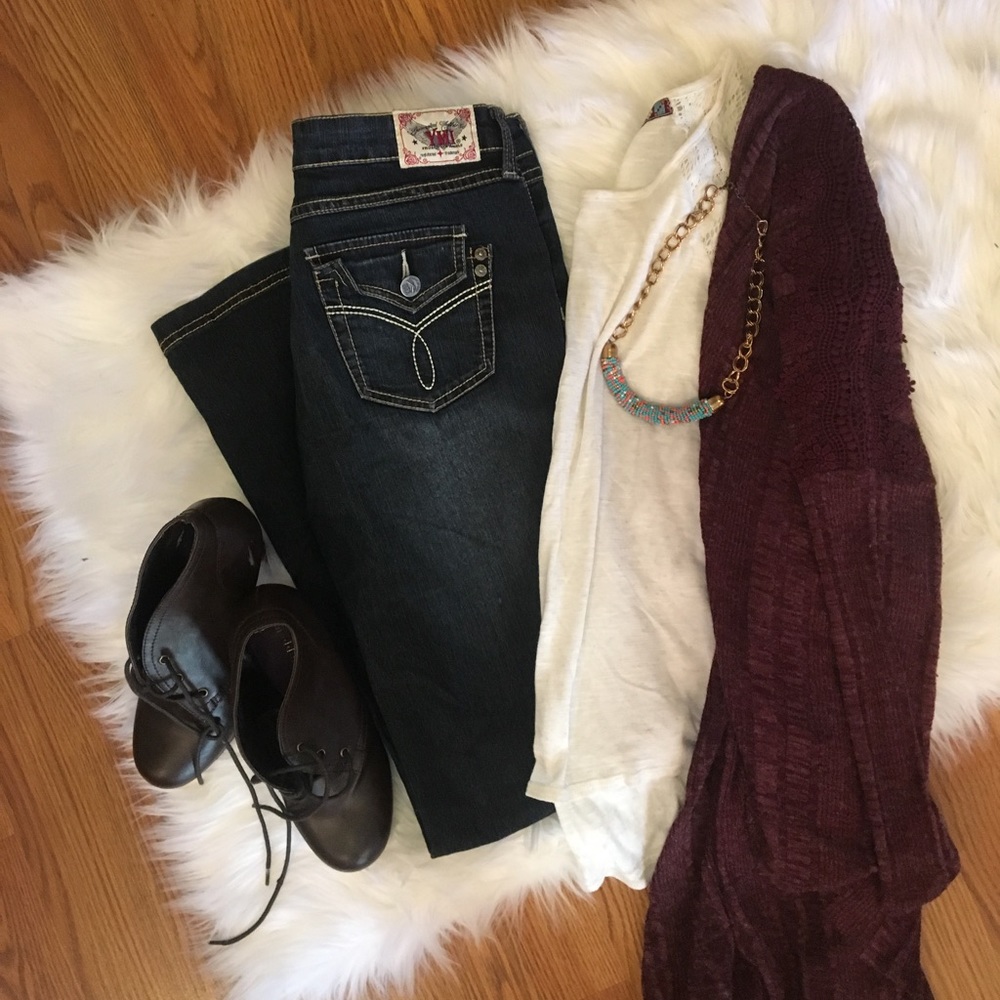 Dark bootcut jeans