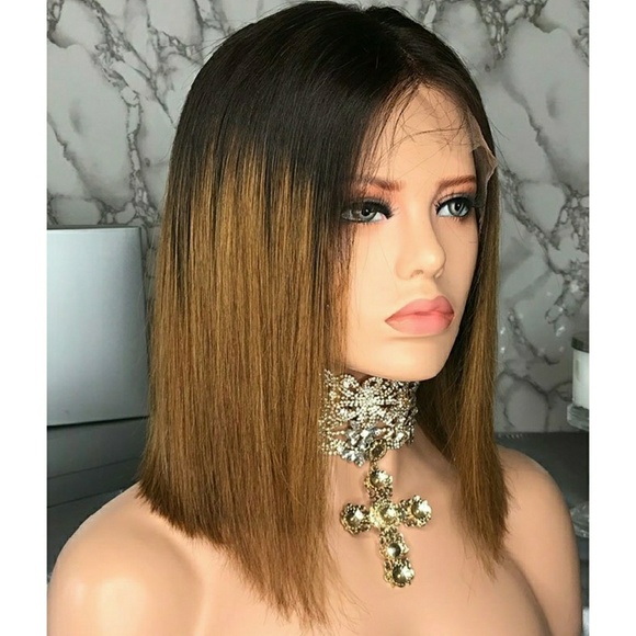 Ombre Short Bob #1b/30 Brazilian Remy main image 4