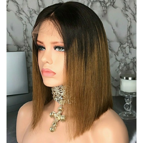 Ombre Short Bob #1b/30 Brazilian Remy main image 5