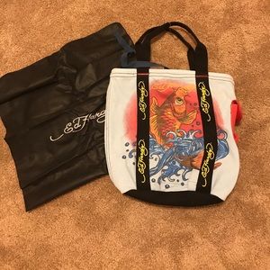 Ed Hardy canvas tote