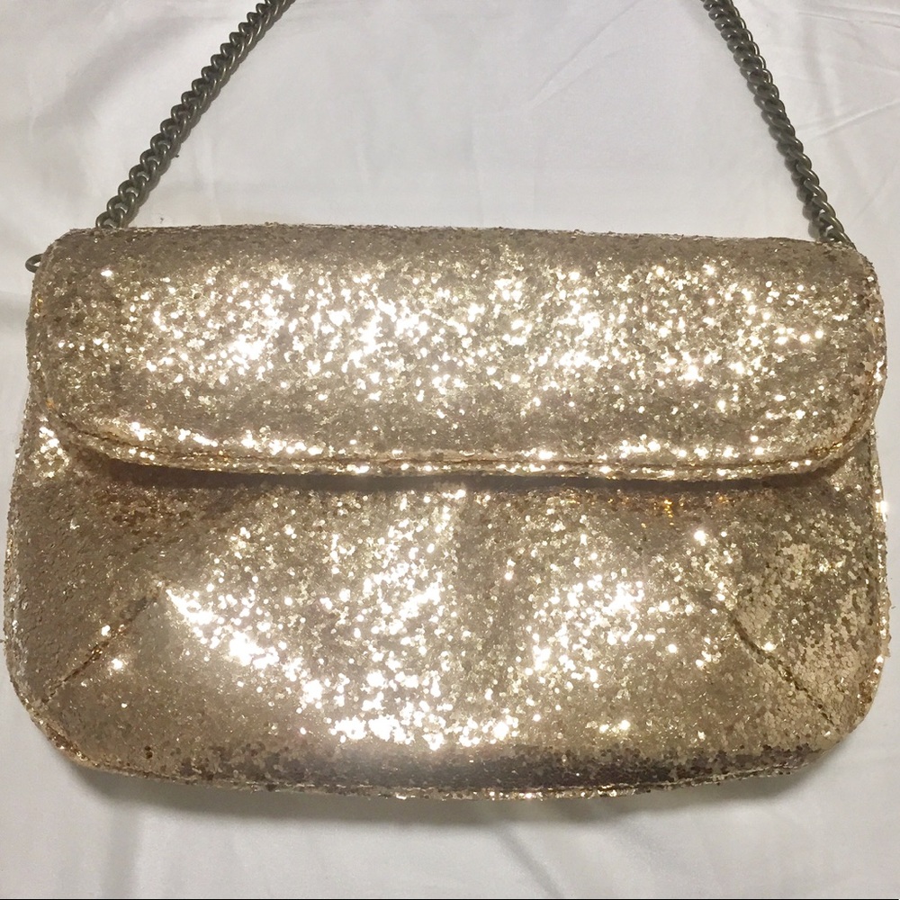 J.crew glitter clutch purse