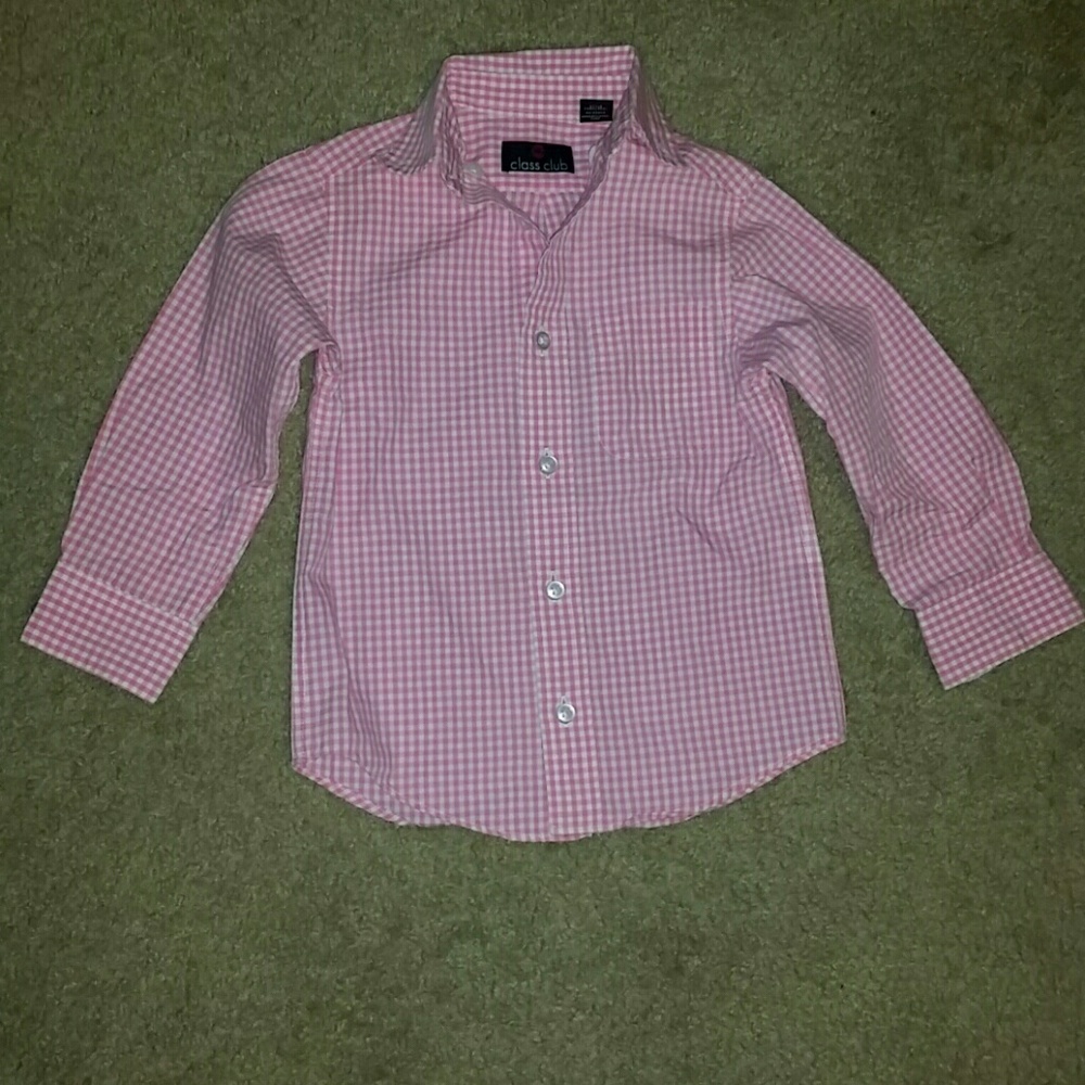 Boy's Class Club checkered 3T button up