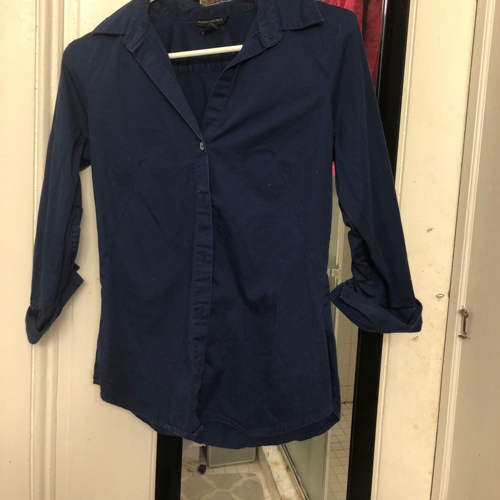 banana Republic Dark blue button up