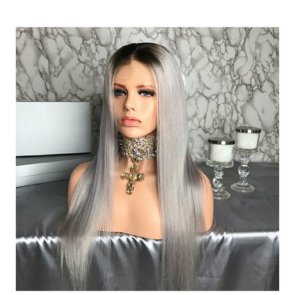 Ombre 1b/Ash Grey Virgin Remy 20-22 inches!! main image 5