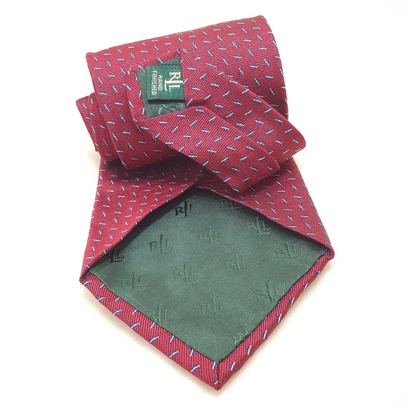 Lauren Ralph Lauren Maroon Silk Tie - Picture 2 of 4