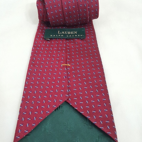Lauren Ralph Lauren Maroon Silk Tie - Picture 3 of 4