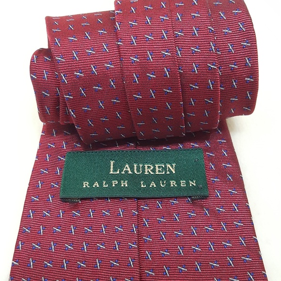Lauren Ralph Lauren Maroon Silk Tie - Picture 4 of 4