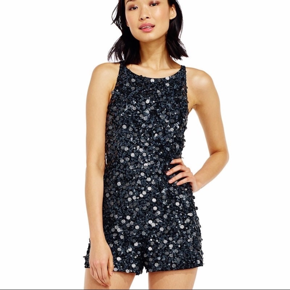 Adrianna Papell Sequined Romper