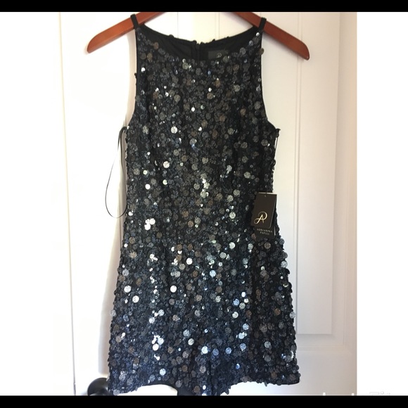 Adrianna Papell Sequined Romper - Picture 3 of 6