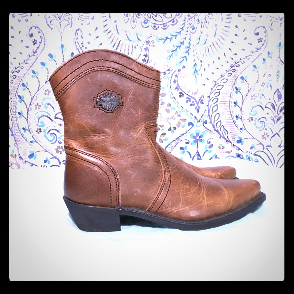 HARLEY DAVIDSON Bomber Leather Boots Eu 37.5 (7.5)