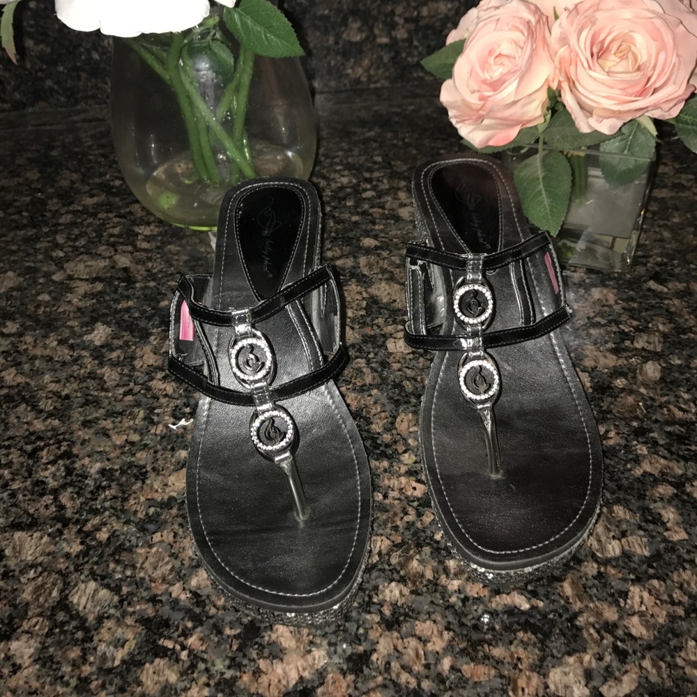 Baby Phat Sequin Wedges