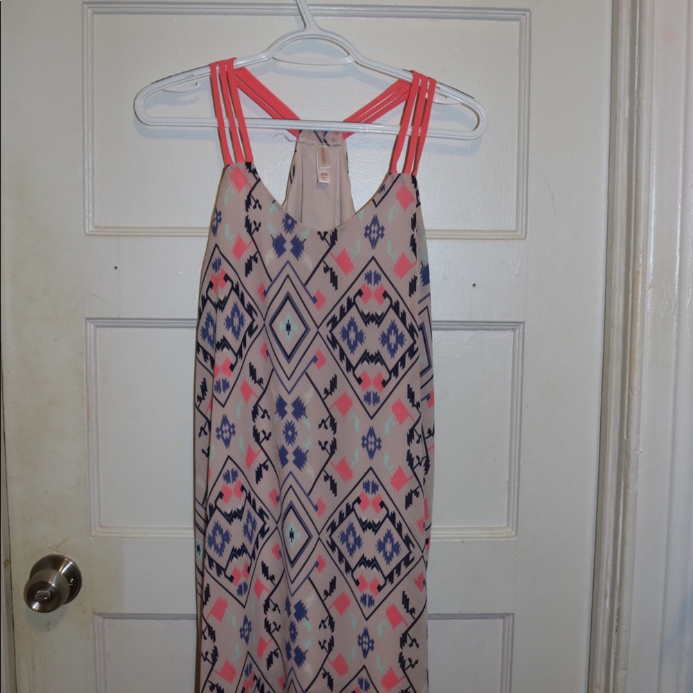 Geometric Fun bright dress.