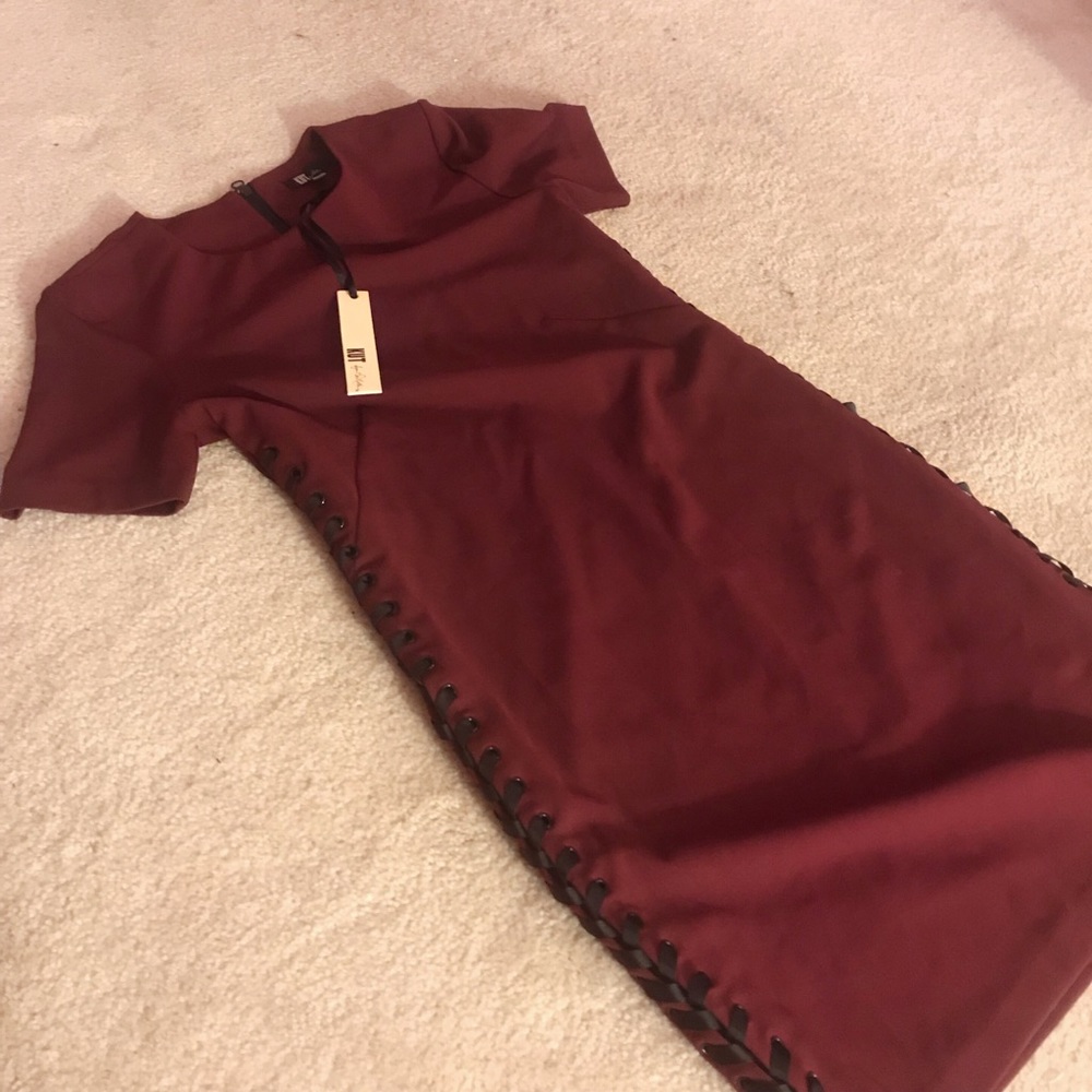 Lace Up Detail Bodycon Dress