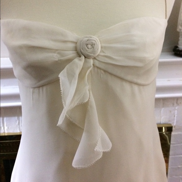 Elie Tahari Silk ivory top Sz M - Picture 2 of 5