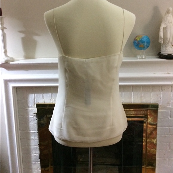 Elie Tahari Silk ivory top Sz M - Picture 3 of 5