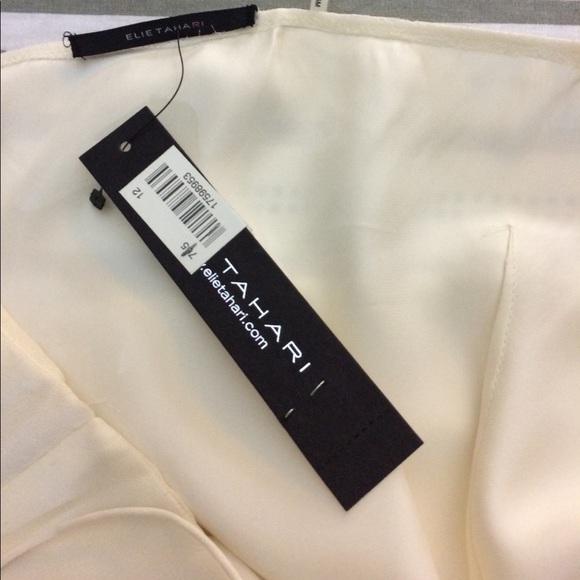 Elie Tahari Silk ivory top Sz M - Picture 4 of 5