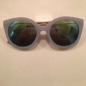 Baby Blue Mirrored Glasses !