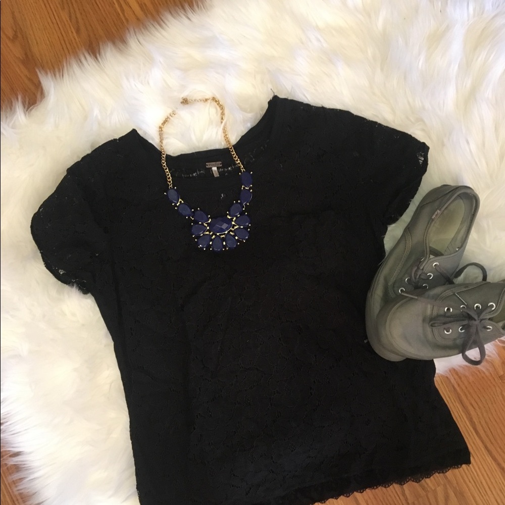 Black lace shirt