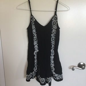 Floral Embroidered Romper