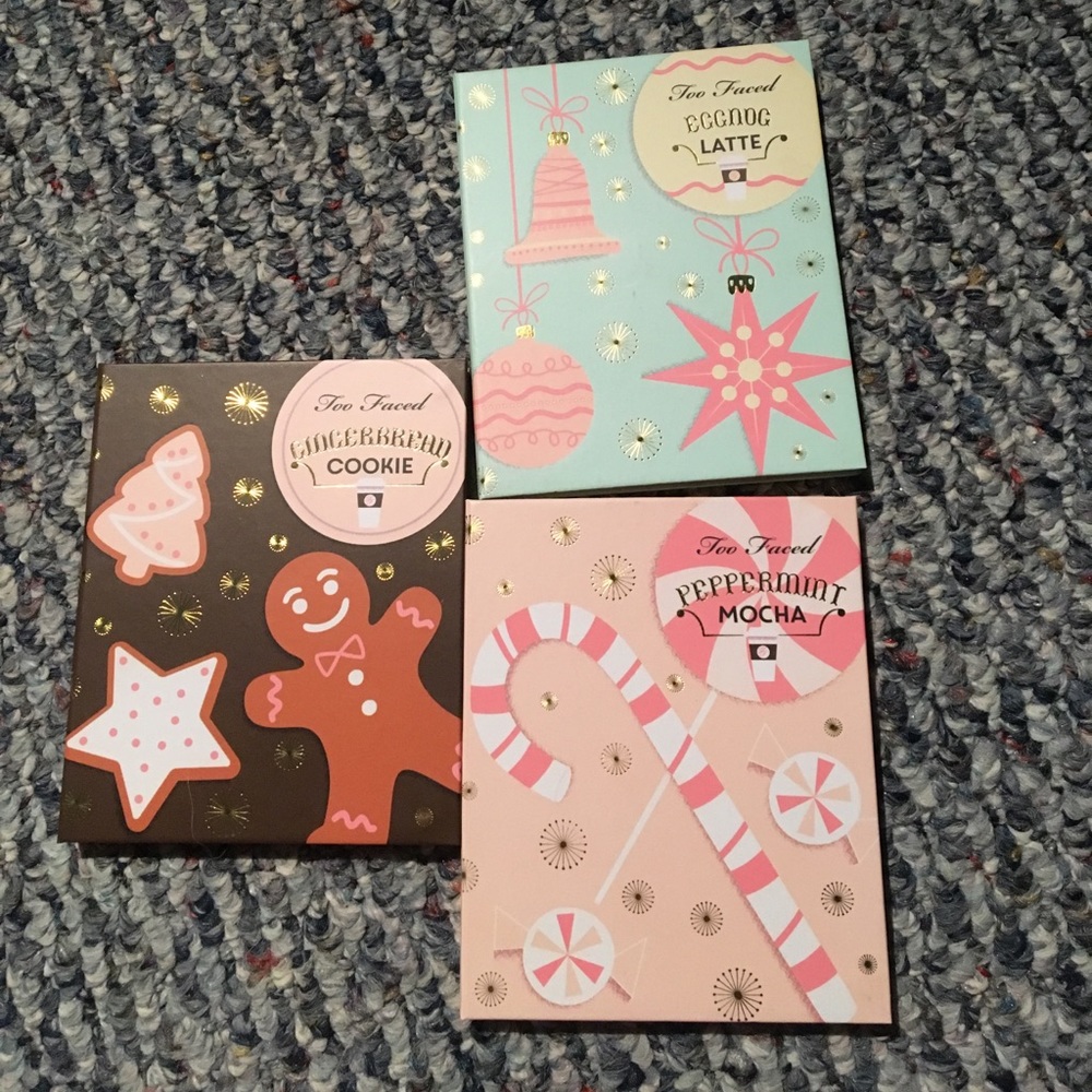 Too Faced Christmas edition palettes