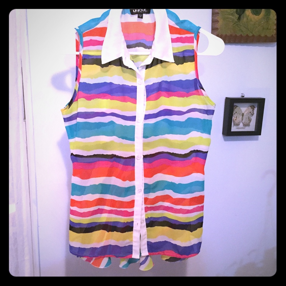 Fun Sleeveless Blouse