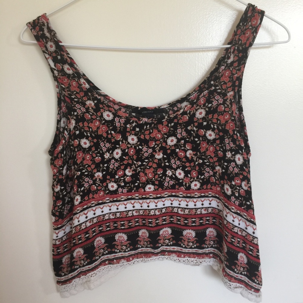 Floral Cropped Tank