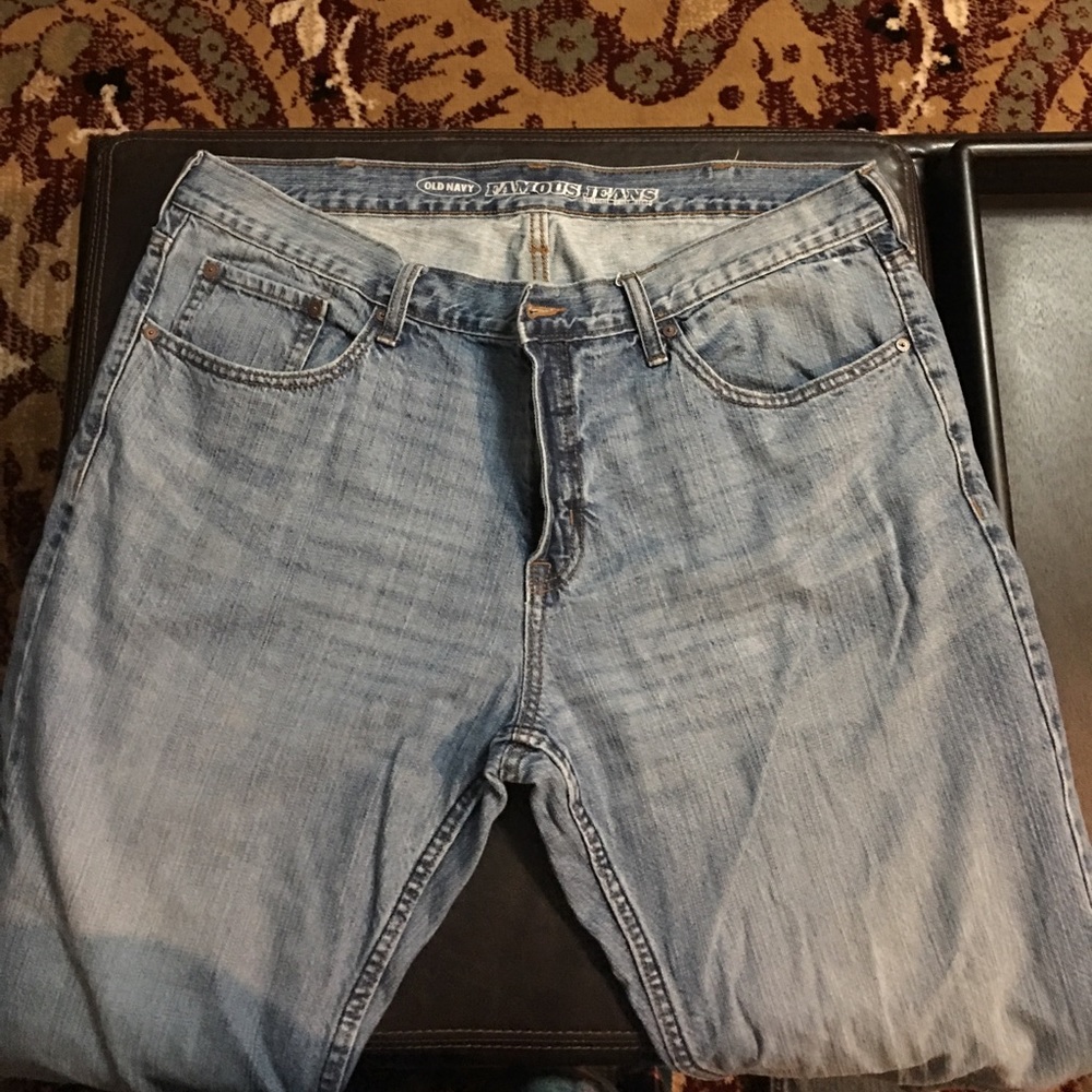 Old navy blue jeans