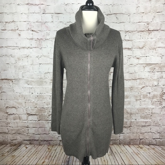 Monoreno Sweaters - NEW Monoreno Brown Cardigan Zip Sweater DressTunic