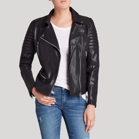 blanknyc denim faux leather jacket