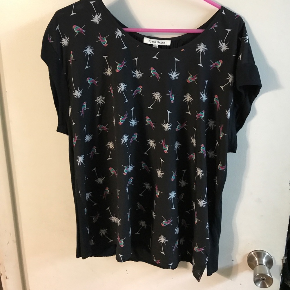 Cute parrot and palm tree shirt