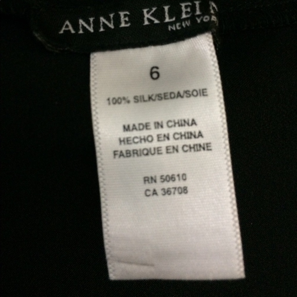 Anne Klein New York black Silk top - Picture 4 of 6