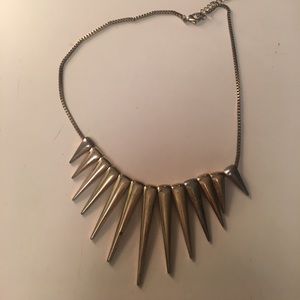 Gold spike necklace