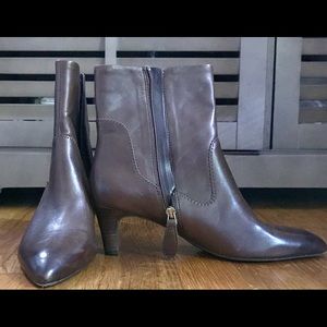 Franco Sarto brown leather dress bootie