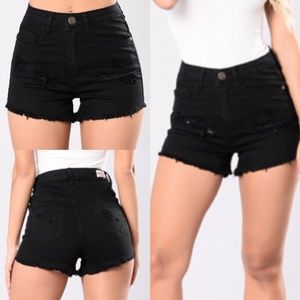 NEW Black Fashion Nova “Don’t Stop Me Now” Shorts