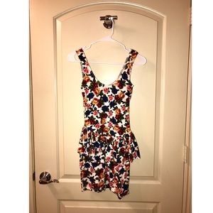 Peplum floral dress