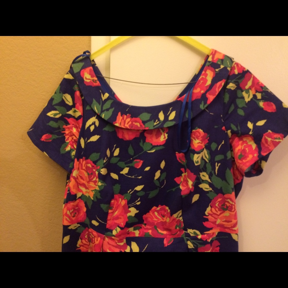Lands end 14w floral dress