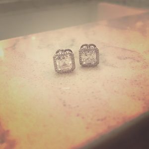 Lafonn CZ and sterling silver earrings