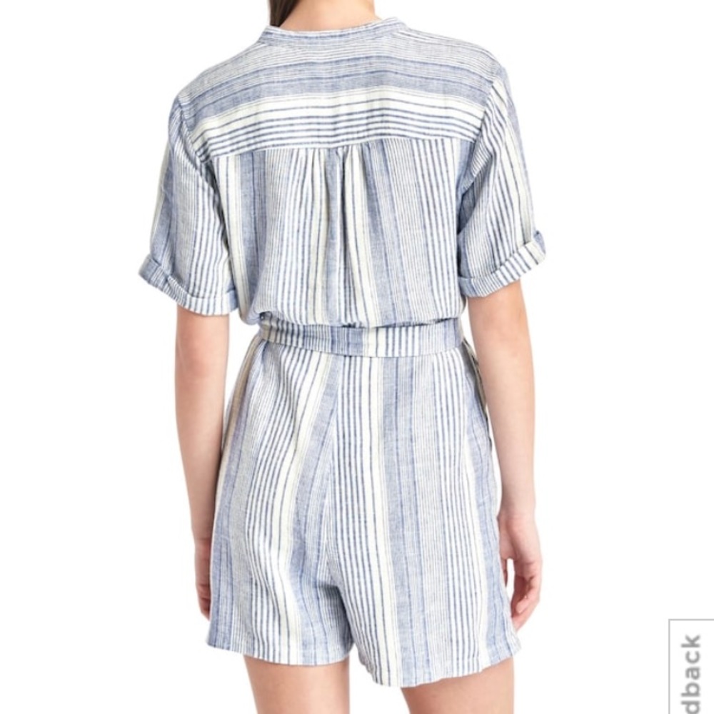 Linen striped romper - Picture 2 of 6