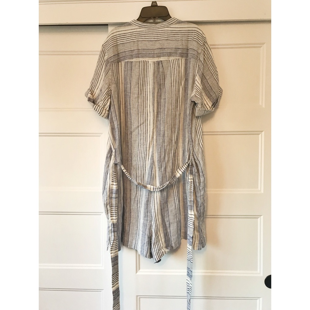 Linen striped romper - Picture 4 of 6