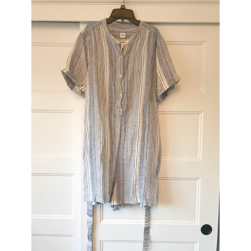 Linen striped romper - Picture 3 of 6