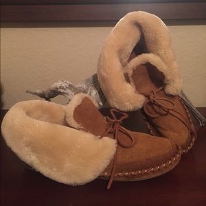 NWOT Lucky Brand fleece lined moccasin booties, 7