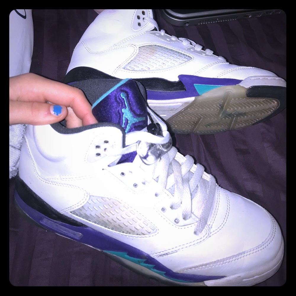 Jordan White Grape 5s. SIZE 5.5
