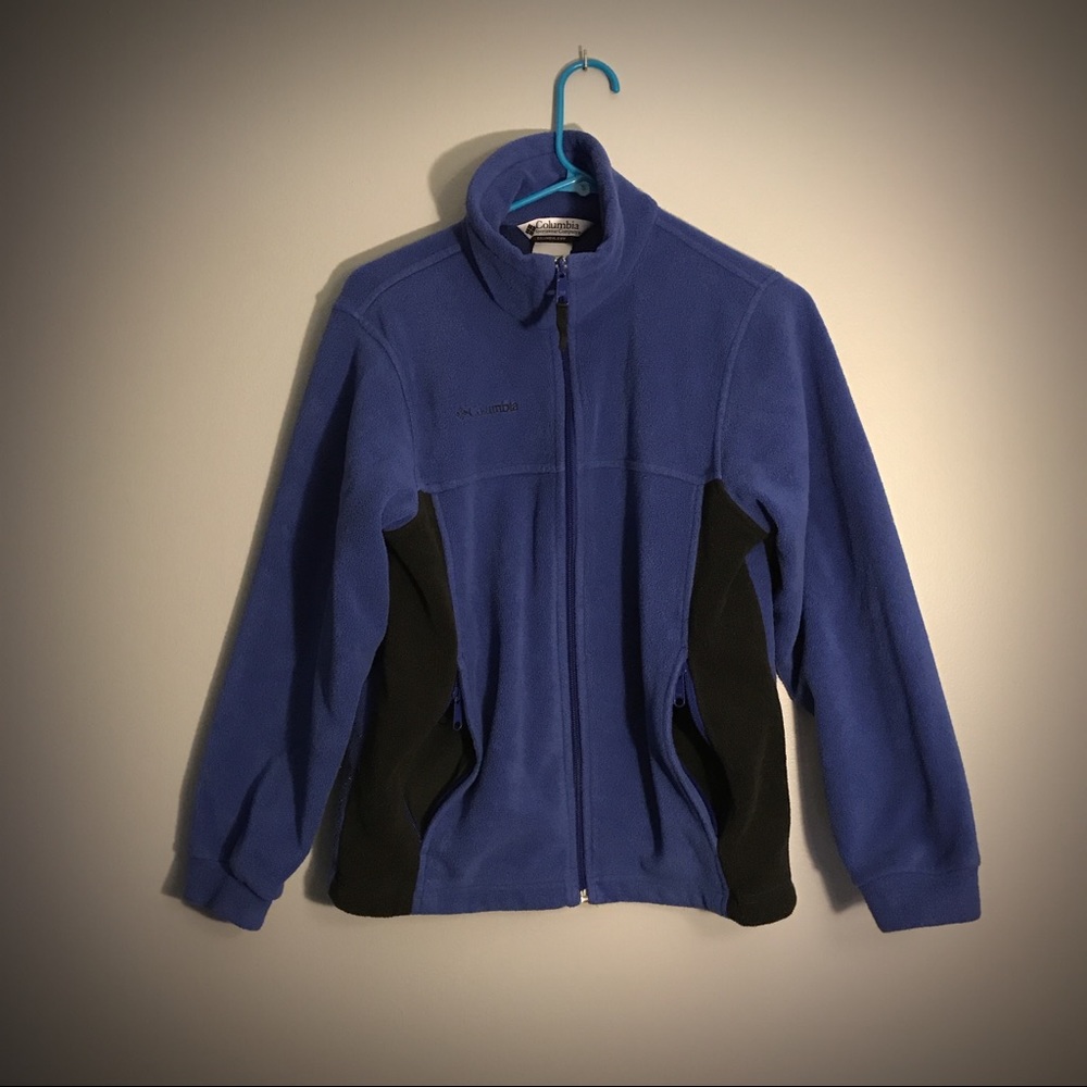 Columbia zip up fleece in blue size youth 14/16