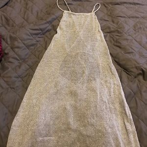 Backless sexy shimmer sheer dress brand new