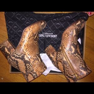 Zadig and Voltaire new Lena snake boots 38