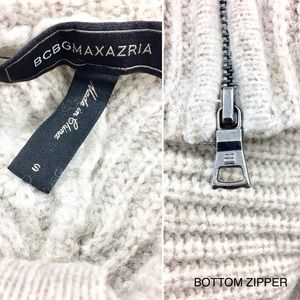 BCBGMaxAzria Sweaters - BCBG MAXAZRIA Beige/Tan Wool Zip Dolman Sweater BCBGMaxAzria Sweaters - BCBG MAXAZRIA Beige/Tan Wool Zip Dolman Sweater