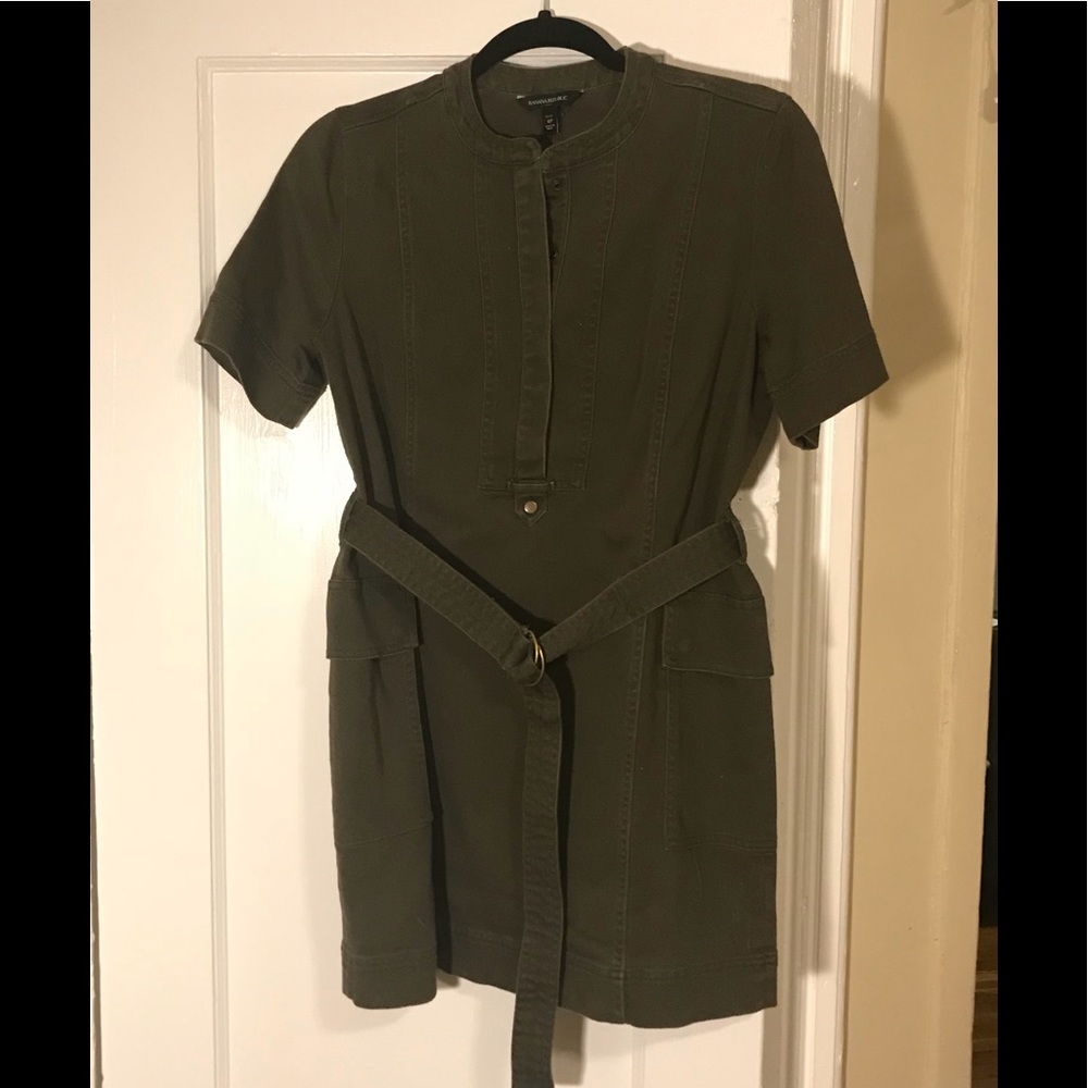 Banana Republic army green denim dress