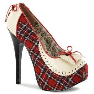 ❤️ Bordello Plaid Platform Heels - Pinup ❤️