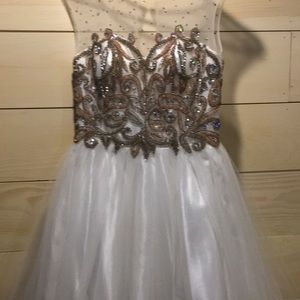 White and gold formal